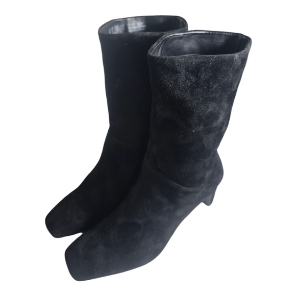 Naturalizer Women's Platt Booties Black Suede Size 6M/ Dead Stock - Picture 6 of 9